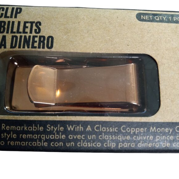 Money Clip Copper Classic Secure Organization Paper Bills Cards Boxed Gift NEW - Picture 2 of 6
